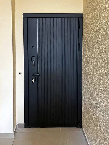 Дверь черного цвета